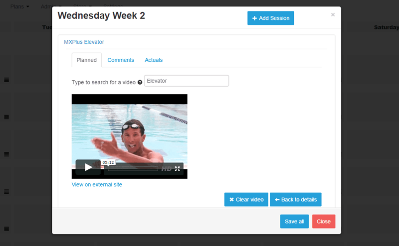 Videos linked to workouts