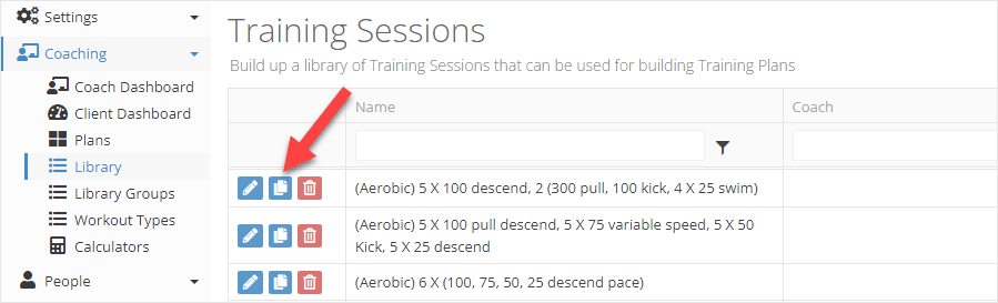 Duplicate Workout Library