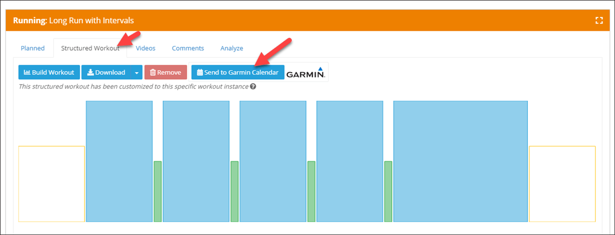 New Feature Send Structured Workouts To Garmin Calendars