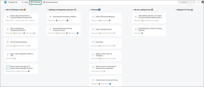 Help us - Roadmap