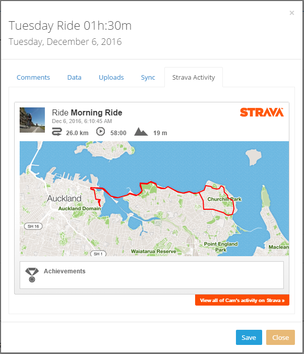 Strava Sync