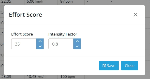 Edit Effort Scores