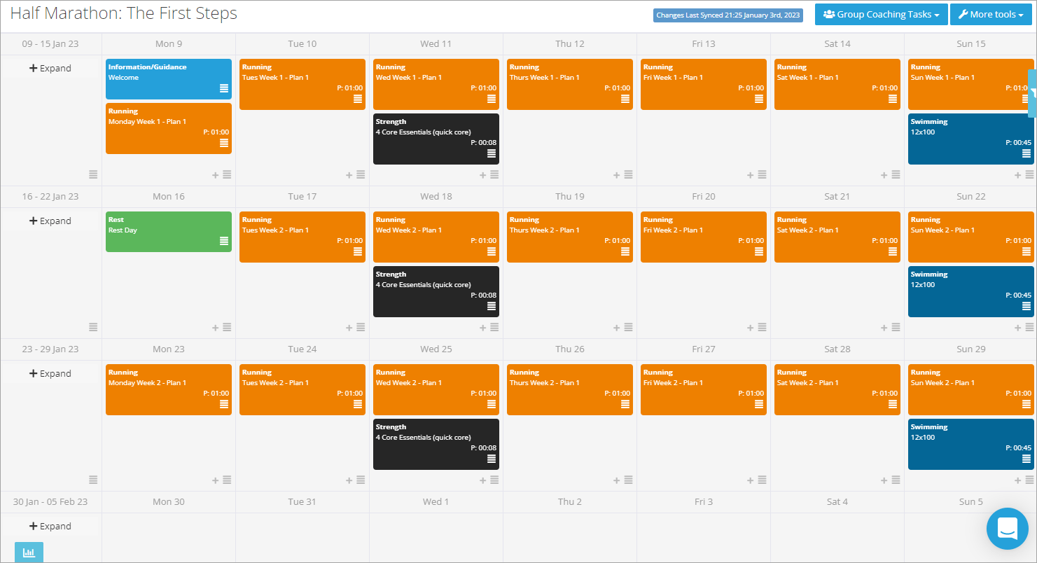 Training Calendar